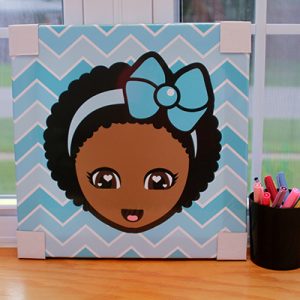 Blue Chevron Canvas