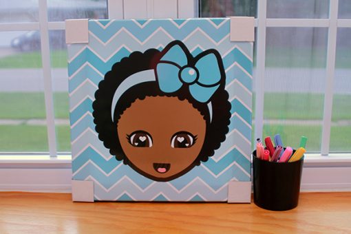 Blue Chevron Canvas