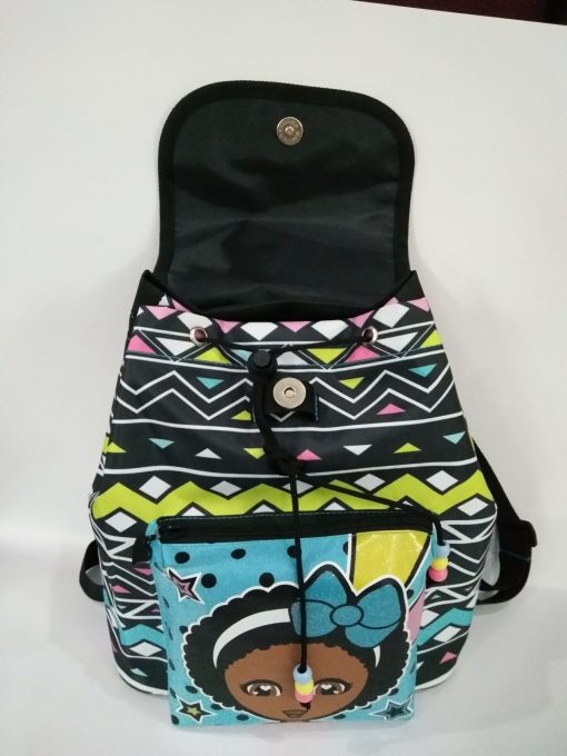 Dot Tribal Drawstring Mini Backpack Purse - Image 6