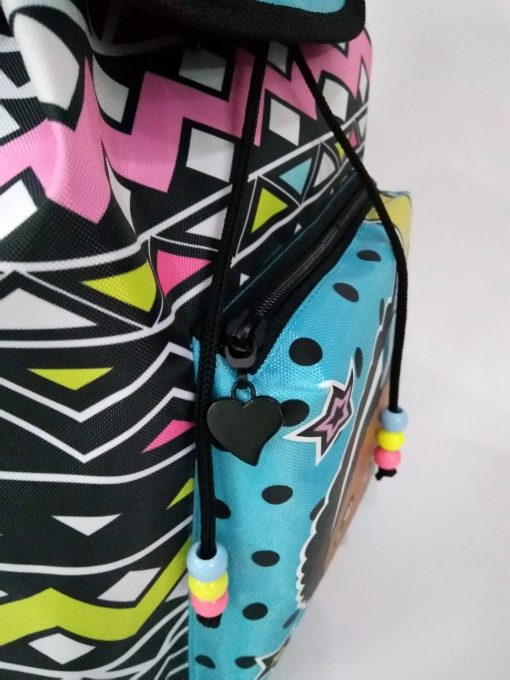 Dot Tribal Drawstring Mini Backpack Purse - Image 5