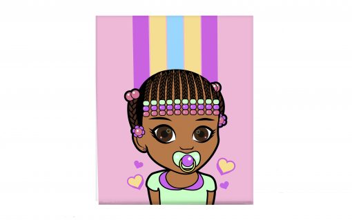 Miss Zee Baby Girl Canvas 3 (12in x 14in)